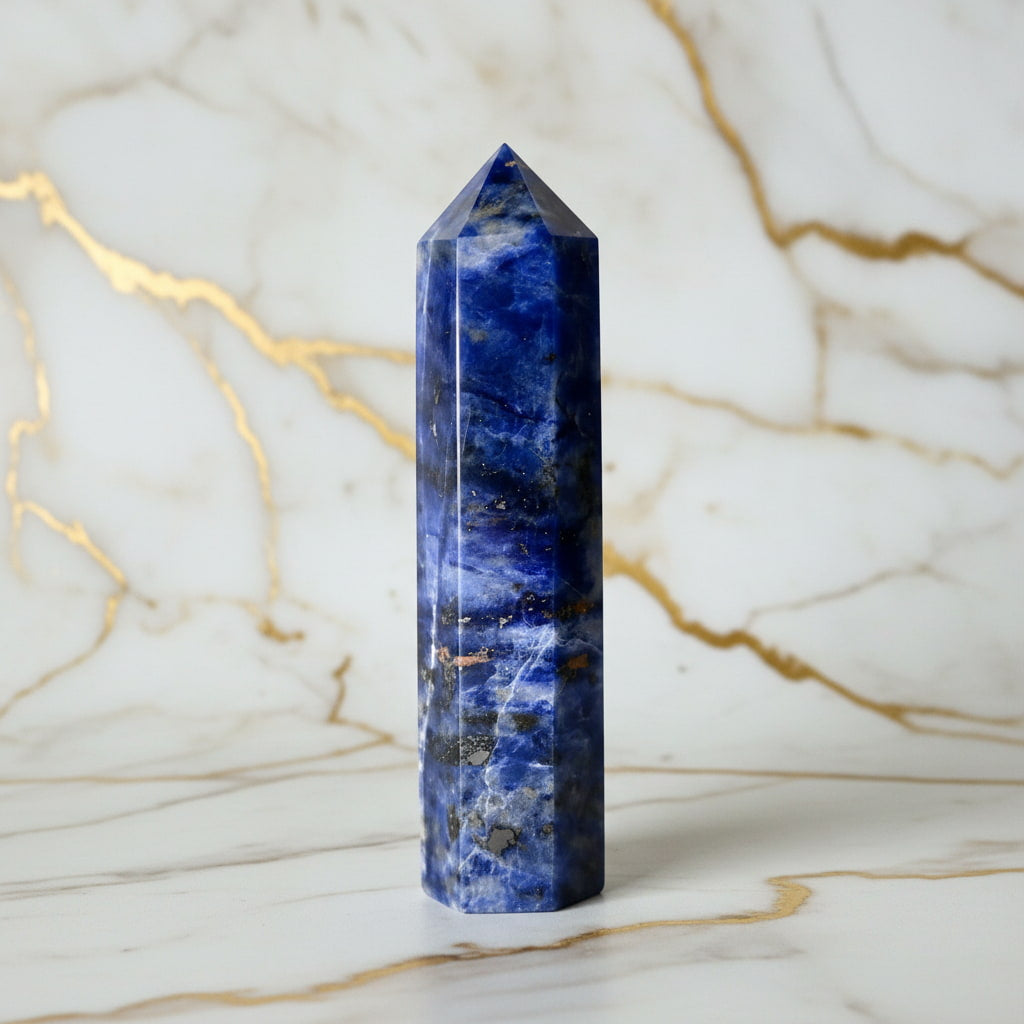 Sodalit Obelisk – Kraftvolles Naturjuwel JETZT sichern CrystalScents
