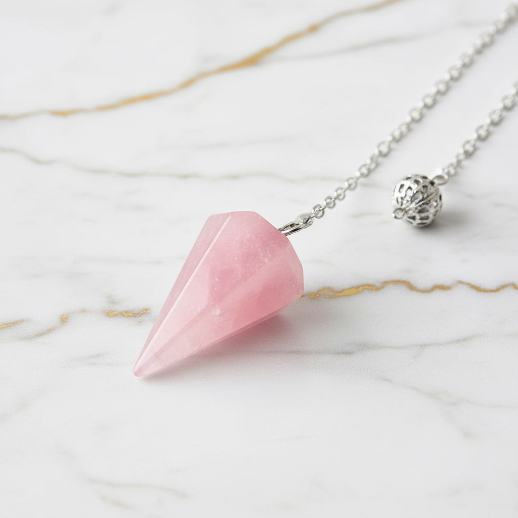 Rosenquarz Pendel – Liebe & emotionale Balance CrystalScents