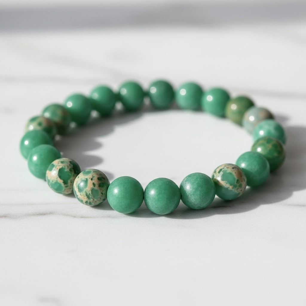 Achat Kugelarmband – Grün für Wohlbefinden & Energie CrystalScents