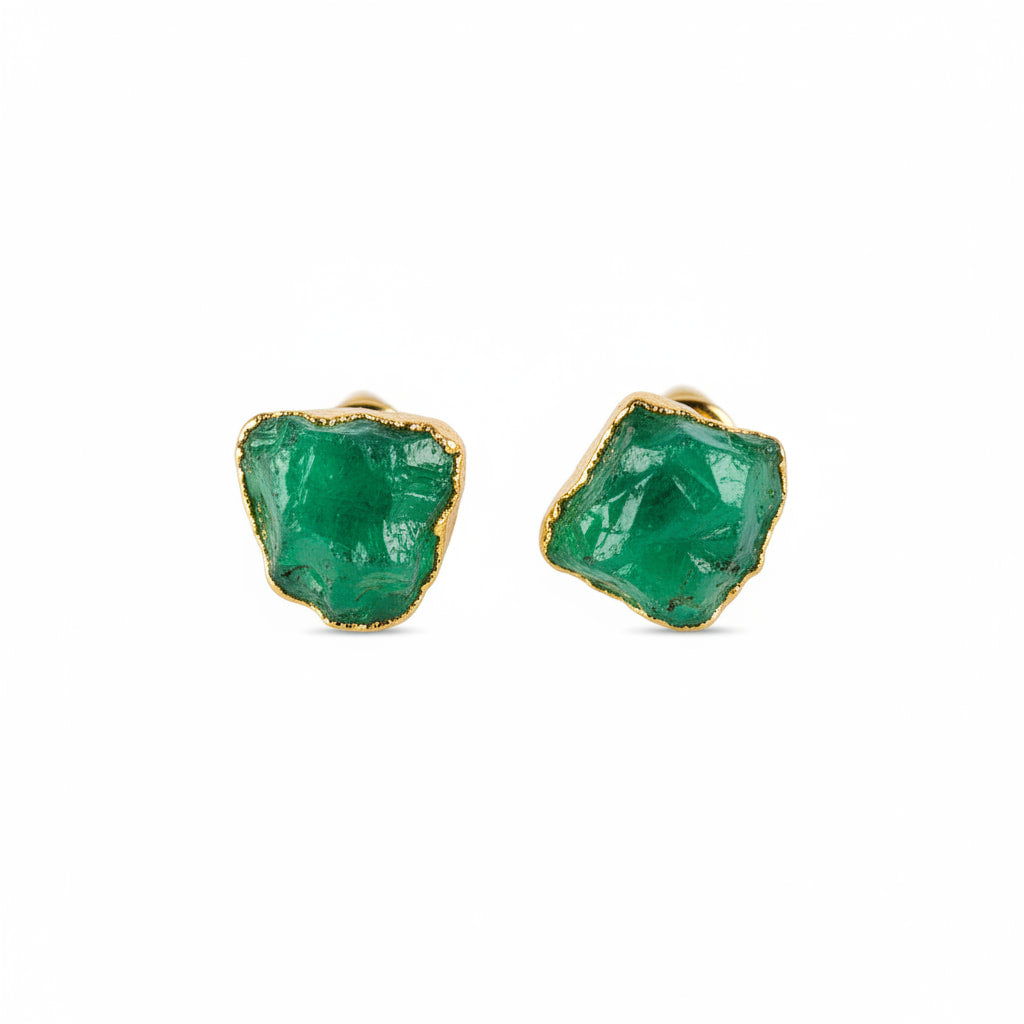 Quarz Ohrstecker Gold Edelstein Schmuck Naturstein CrystalScents