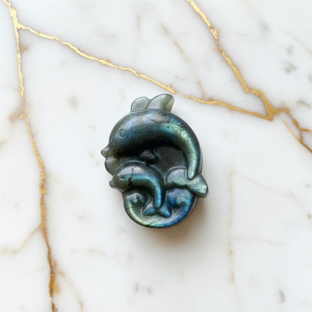 Labradorit Delfin – Schillerndes Einzelstück JETZT sichern CrystalScents