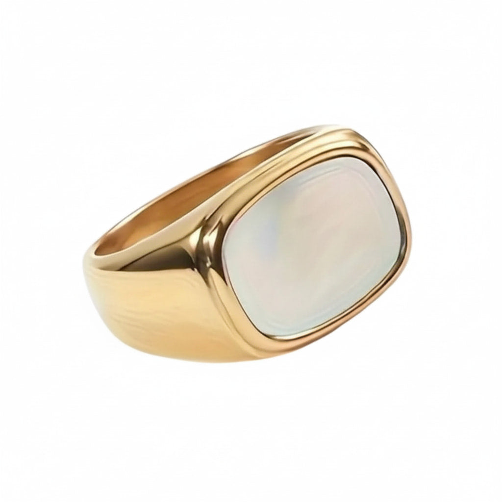 Ring mit rechteckigem Muscheldesign CrystalScents