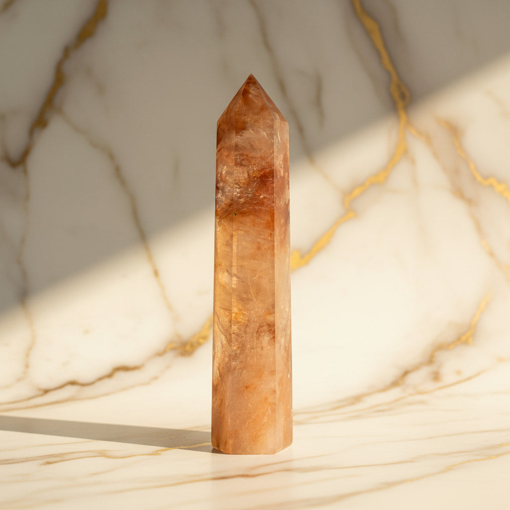 Feuerquarz Obelisk – Energie & innere Stärke JETZT sichern CrystalScents