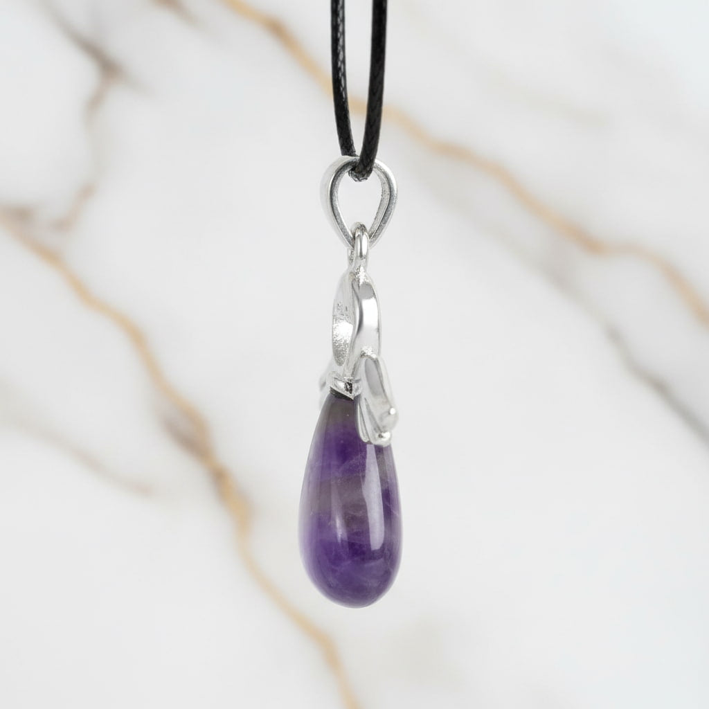 Amethyst Halskette – Engel Anhänger für Schutz & Harmonie CrystalScents