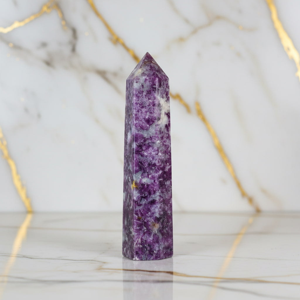 Lepidolith Obelisk – Imposanter Lichtbringer CrystalScents