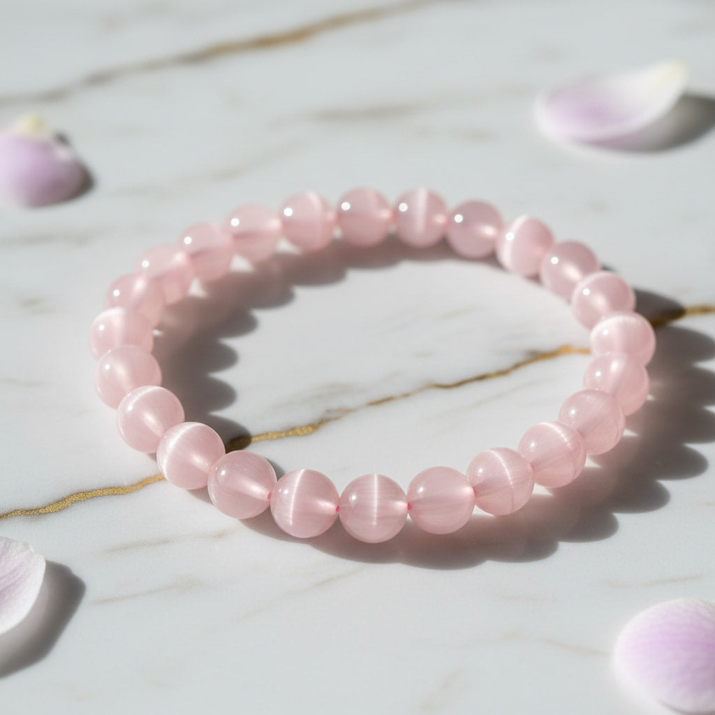 Katzenauge Kugelarmband - Zarter Lichtreflex