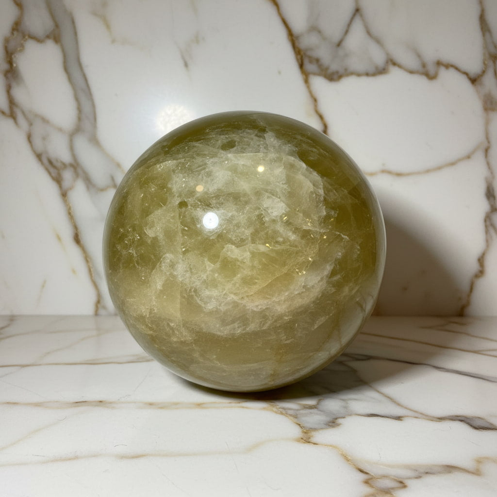 Große Citrin Kugel – Lebensfreude & Energie CrystalScents