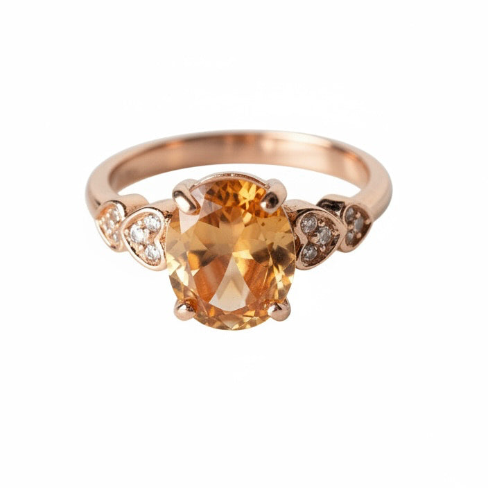 Ring Roségold – mit strahlendem Stein CrystalScents