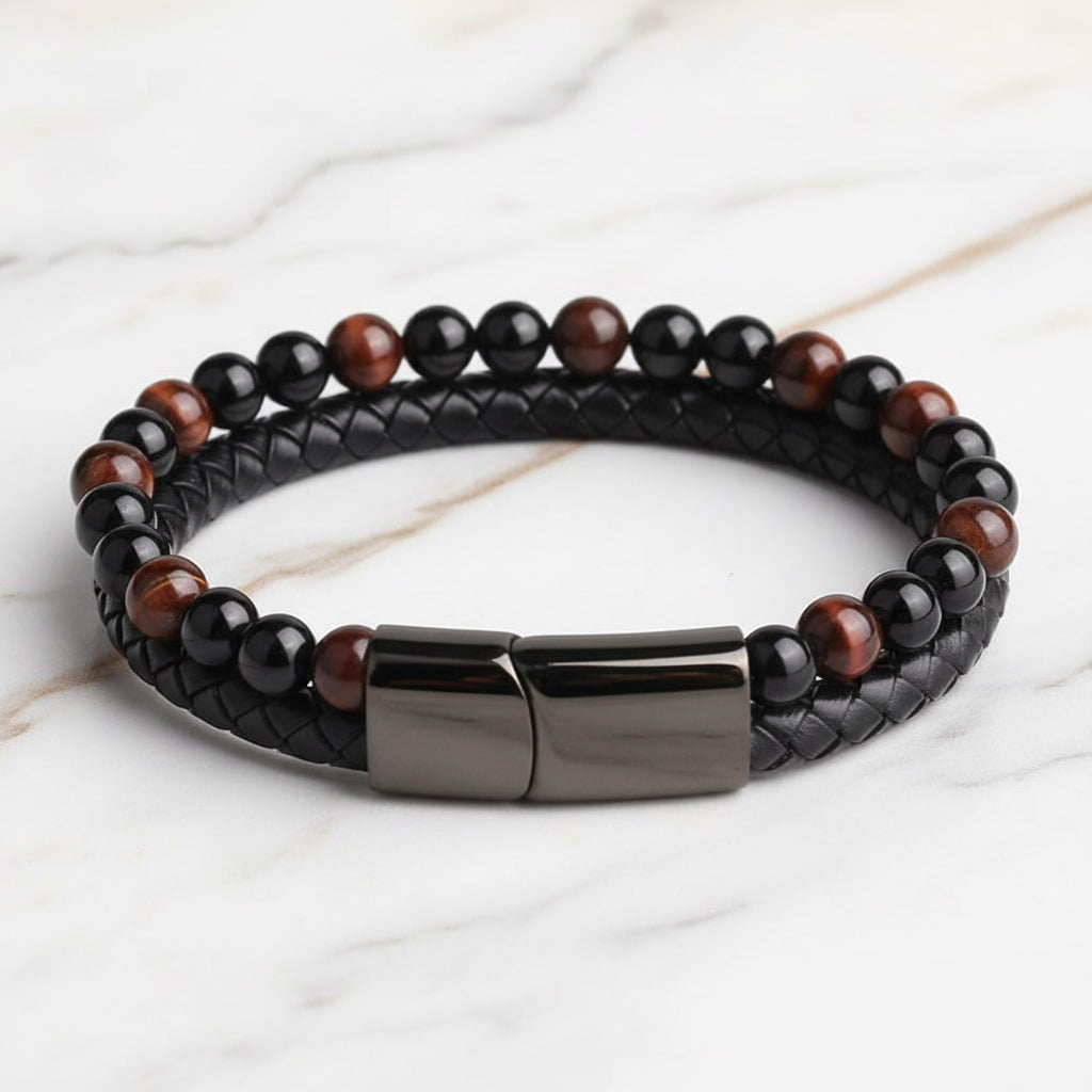 Tigerauge Armband - Magnet Verschluss CrystalScents