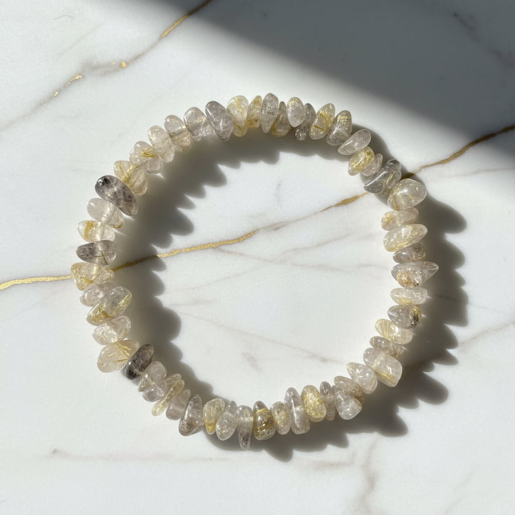 Rutilquarz Splitter Armband – Fokus & Klarheit