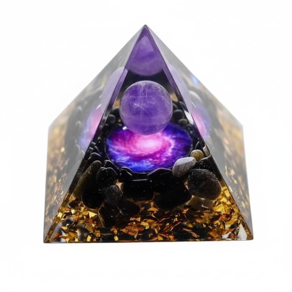 Orgonit Pyramide – Amethystkugel für Harmonie & Balance CrystalScents