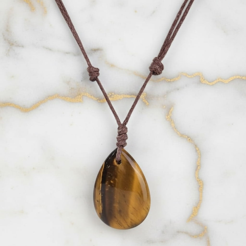 Tigerauge Halskette – Tropfenförmig JETZT sichern CrystalScents