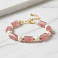 Erdbeerquarz Armband - Perlen & Naturstein CrystalScents
