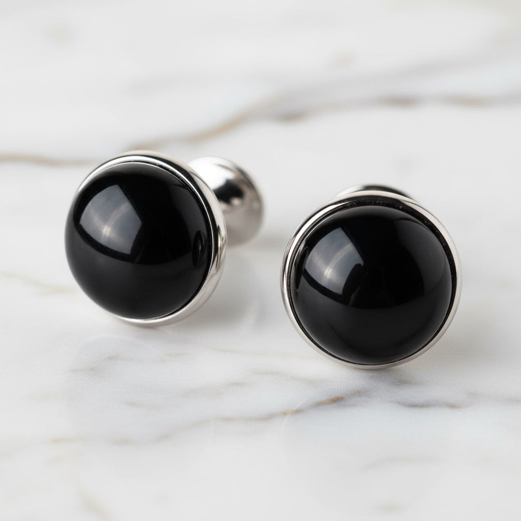 Obsidian Manschettenknöpfe - Stärke & Stabilität CrystalScents