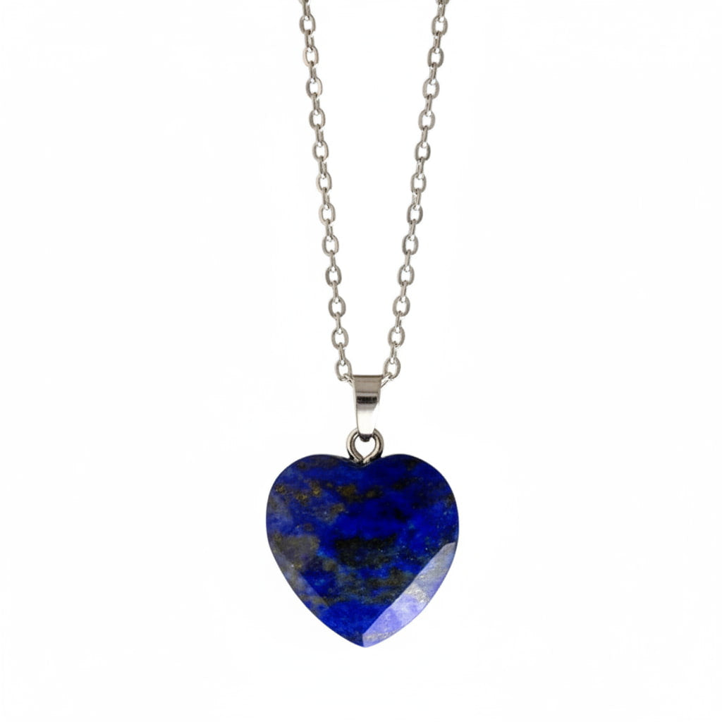 Lapislazuli Halskette - Facettiertes Herz CrystalScents