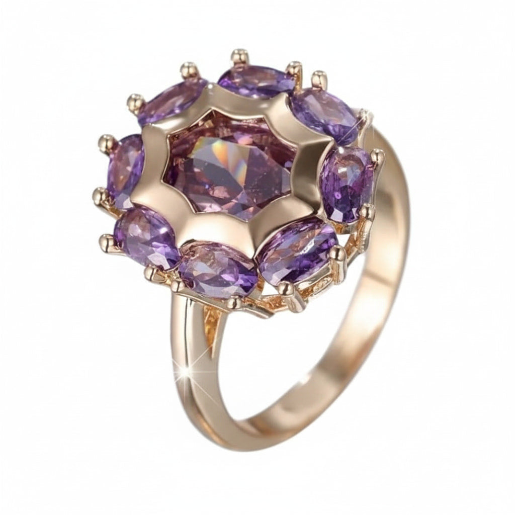 Ring mit auffälligem lila Funkeln CrystalScents