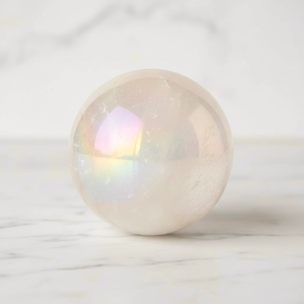 Aura Bergkristall Kugel – Charmantes Schimmern CrystalScents
