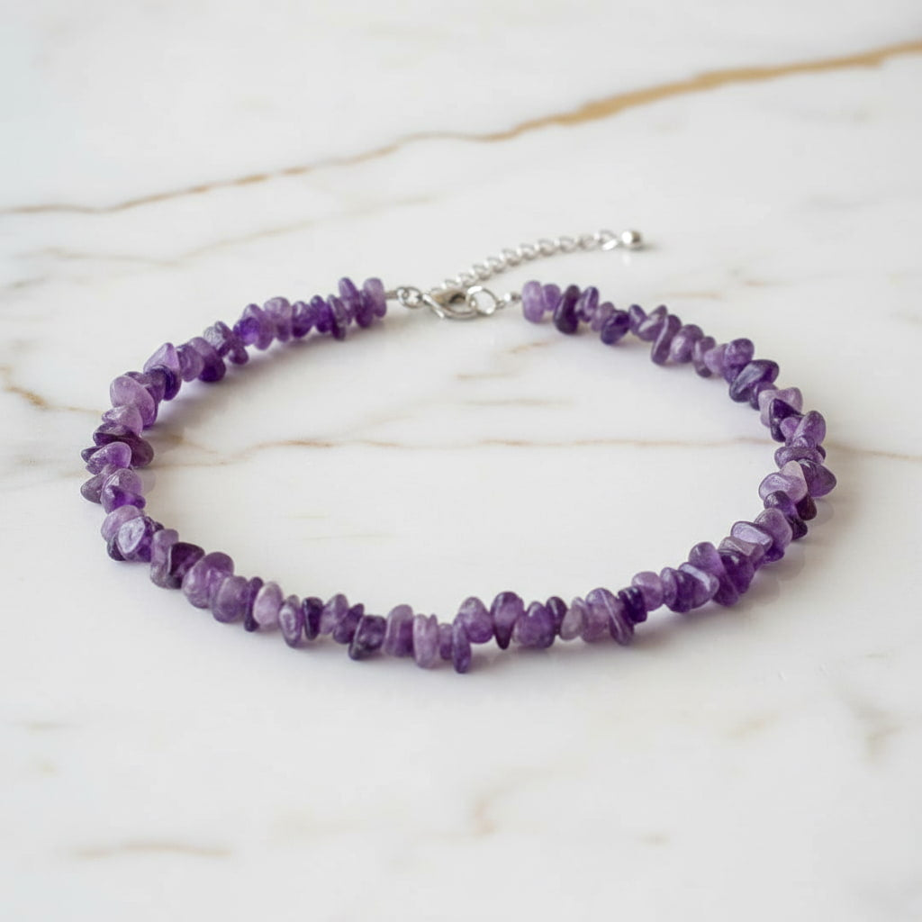 Amethyst Splitter Halskette – für Harmonie & Ruhe