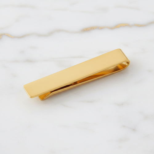 Krawattenklammer Wellenform in Gold – minimalistisches Design CrystalScents