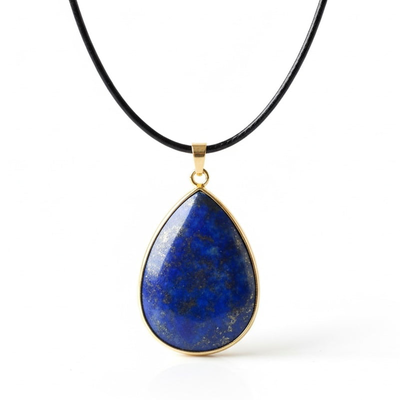 Lapislazuli Halskette - Tropfenförmiger Anhänger CrystalScents