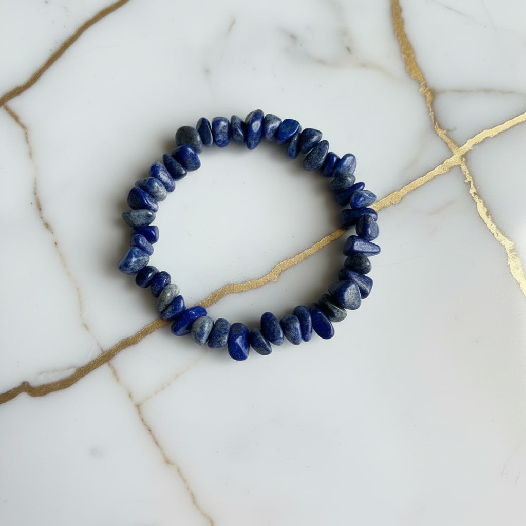 Lapislazuli Splitterarmband – Fokus & Klarheit CrystalScents