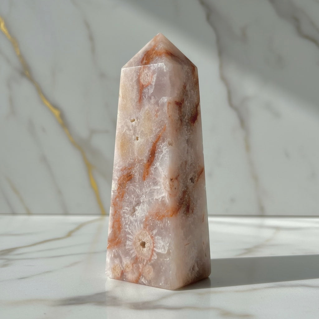 Amethyst Obelisk rosa – Funkelnde Schönheit | CrystalScents CrystalScents