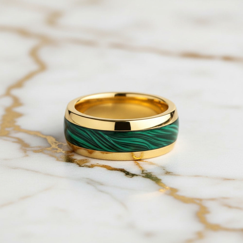 Ring mit Malachit-Grün-Design – für ausdrucksstarke Akzente CrystalScents