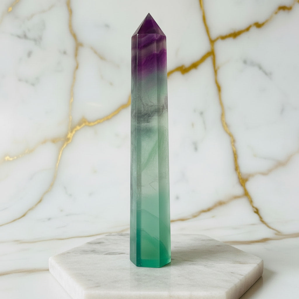 Fluorit Obelisk – Stilvolles Highlight JETZT sichern CrystalScents