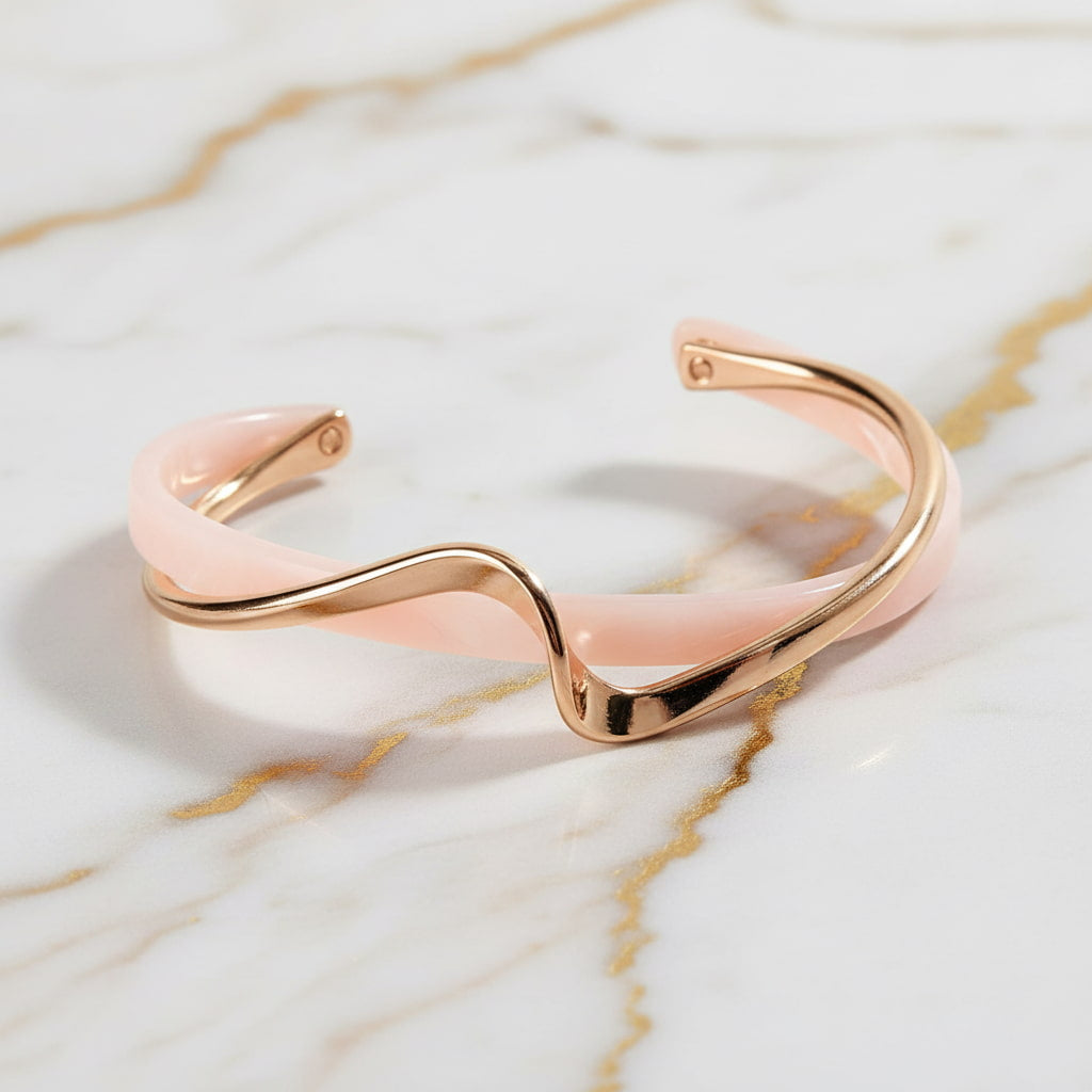 Armband - Kunstperle in Rosa mit Gold CrystalScents