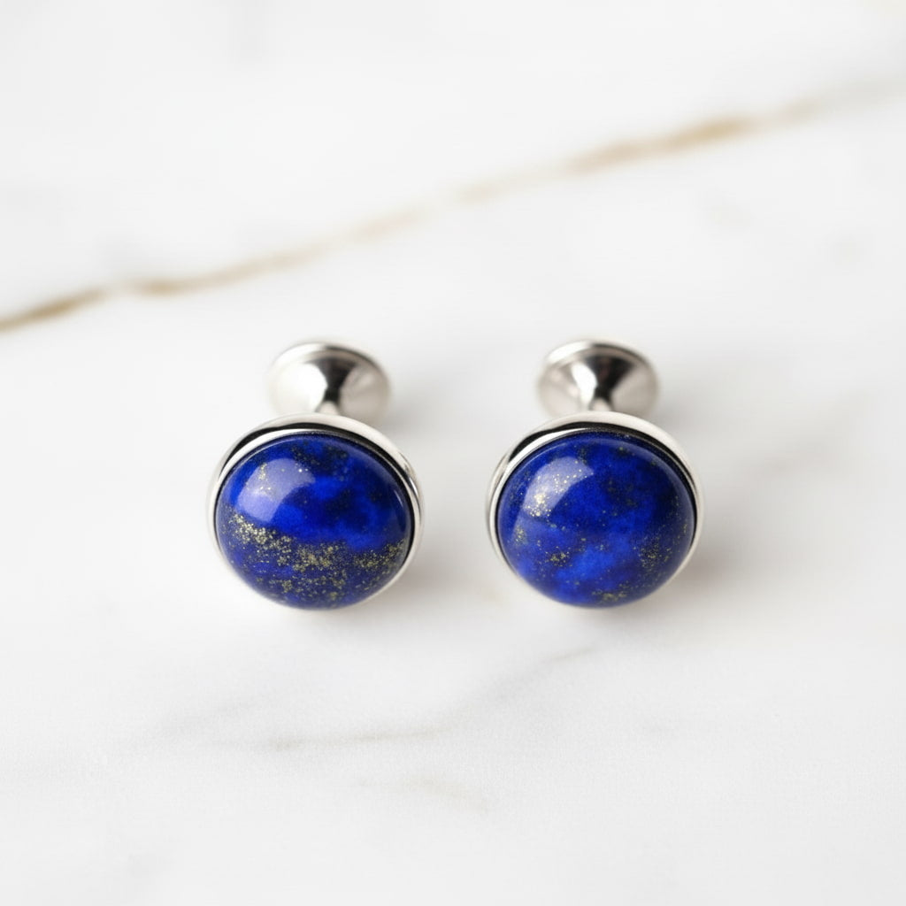 Lapislazuli Manschettenknöpfe - Stärke & Mut CrystalScents