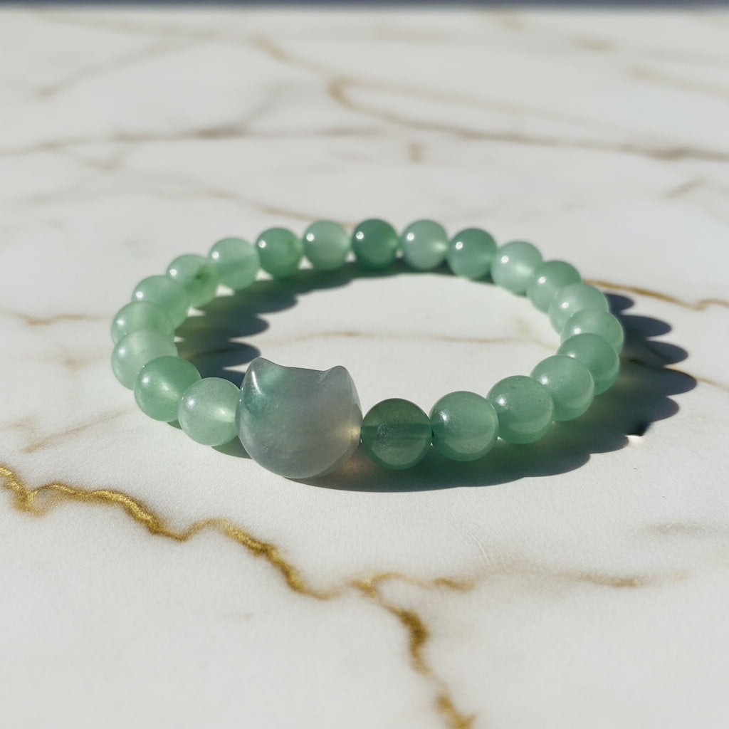 Aventurin Kugelarmband - Katze CrystalScents