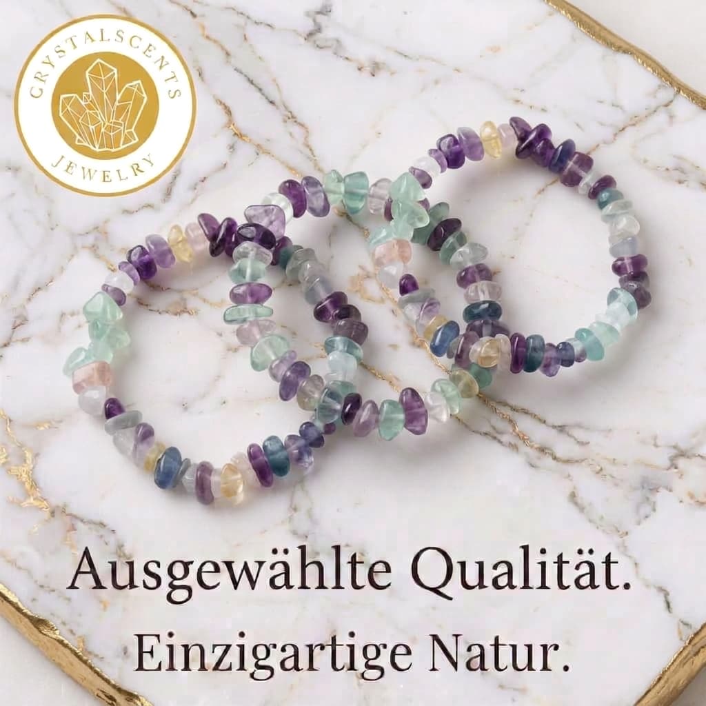 Fluorit Splitterarmband - Fokus & innere Balance