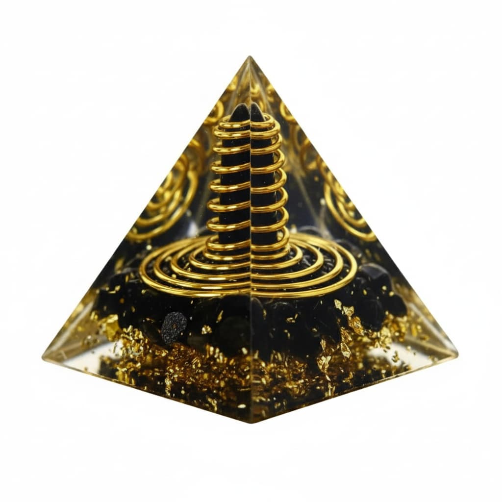 Orgonit Pyramide Obsidian - Schutz & Stärke CrystalScents