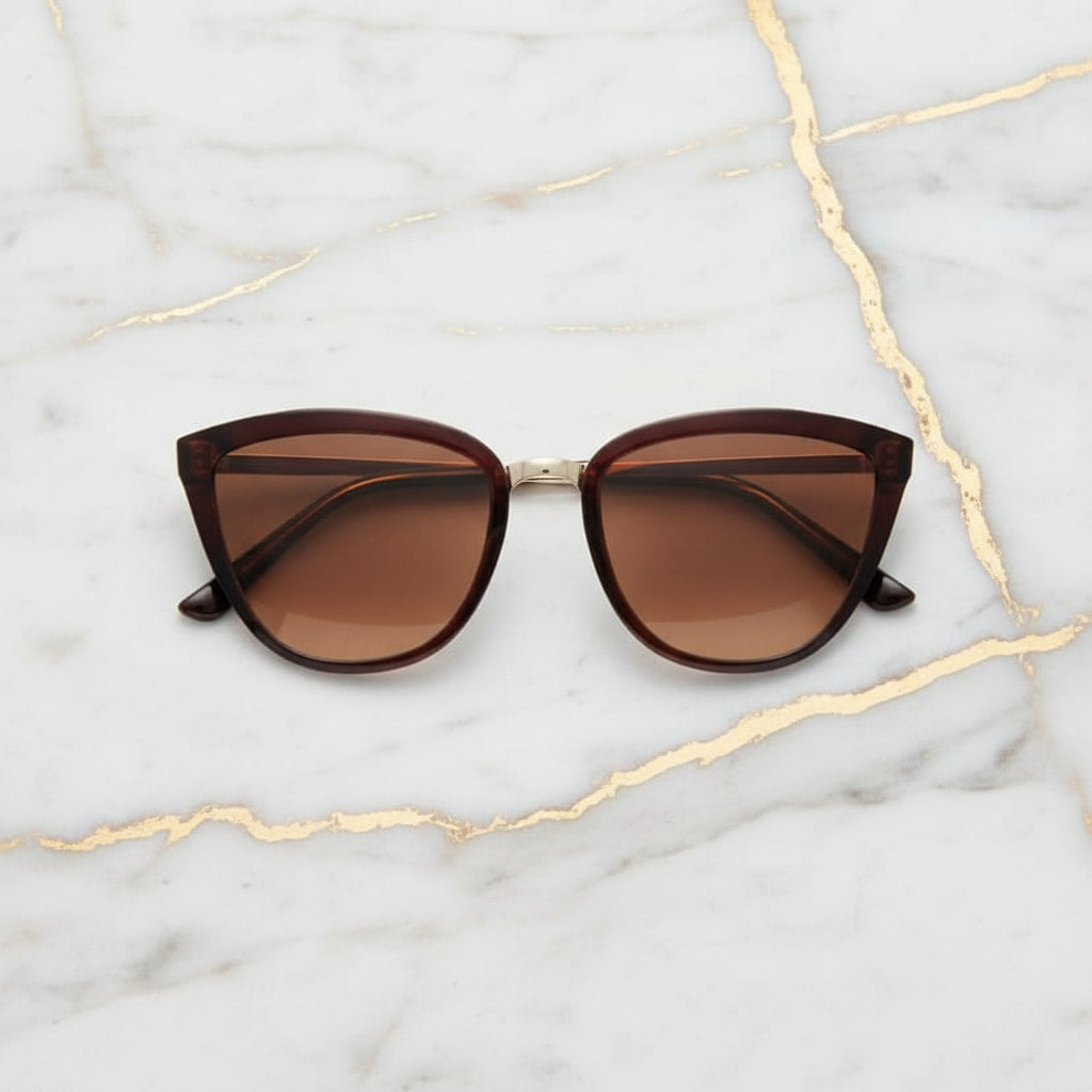 Sonnenbrille – Braune Cateye für stylische Looks CrystalScents