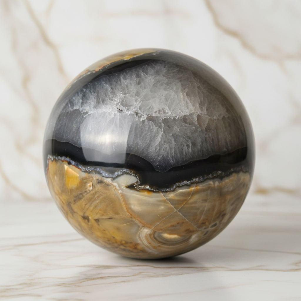 Achat Kugel – Leuchtendes Dekorationsjuwel