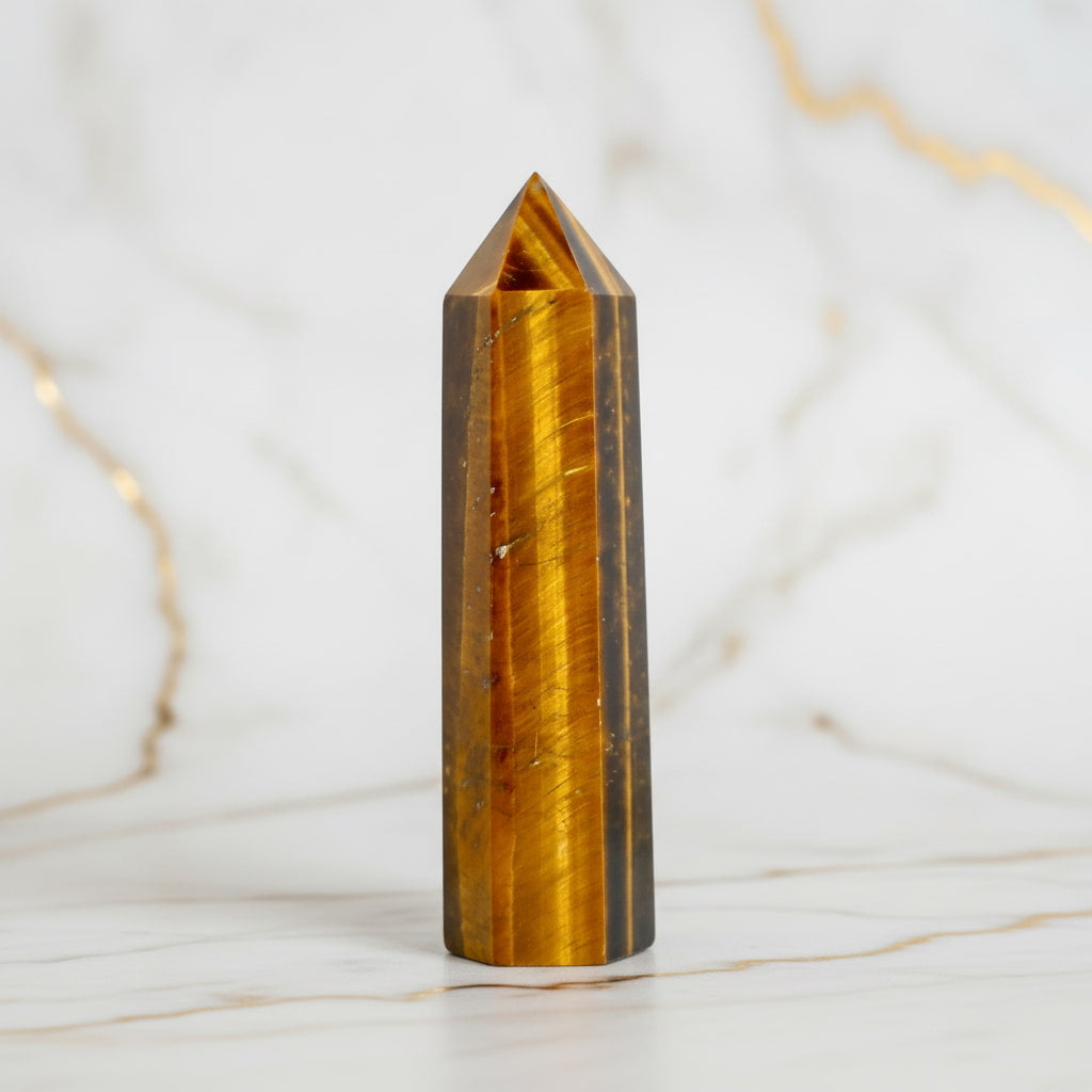 Tigerauge Obelisk – Klarheit & Stärke