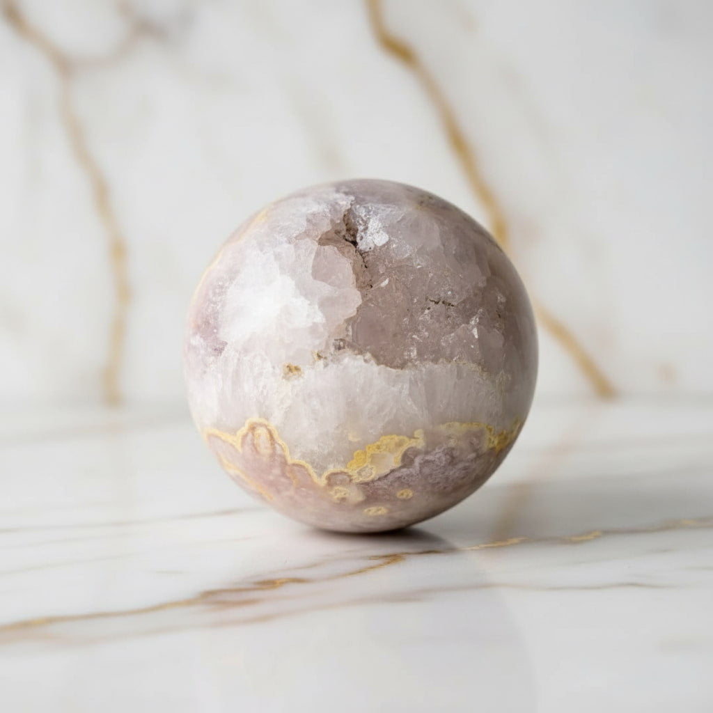 Amethyst Kugel – Rosa Glitzertraum für Harmonie & Balance