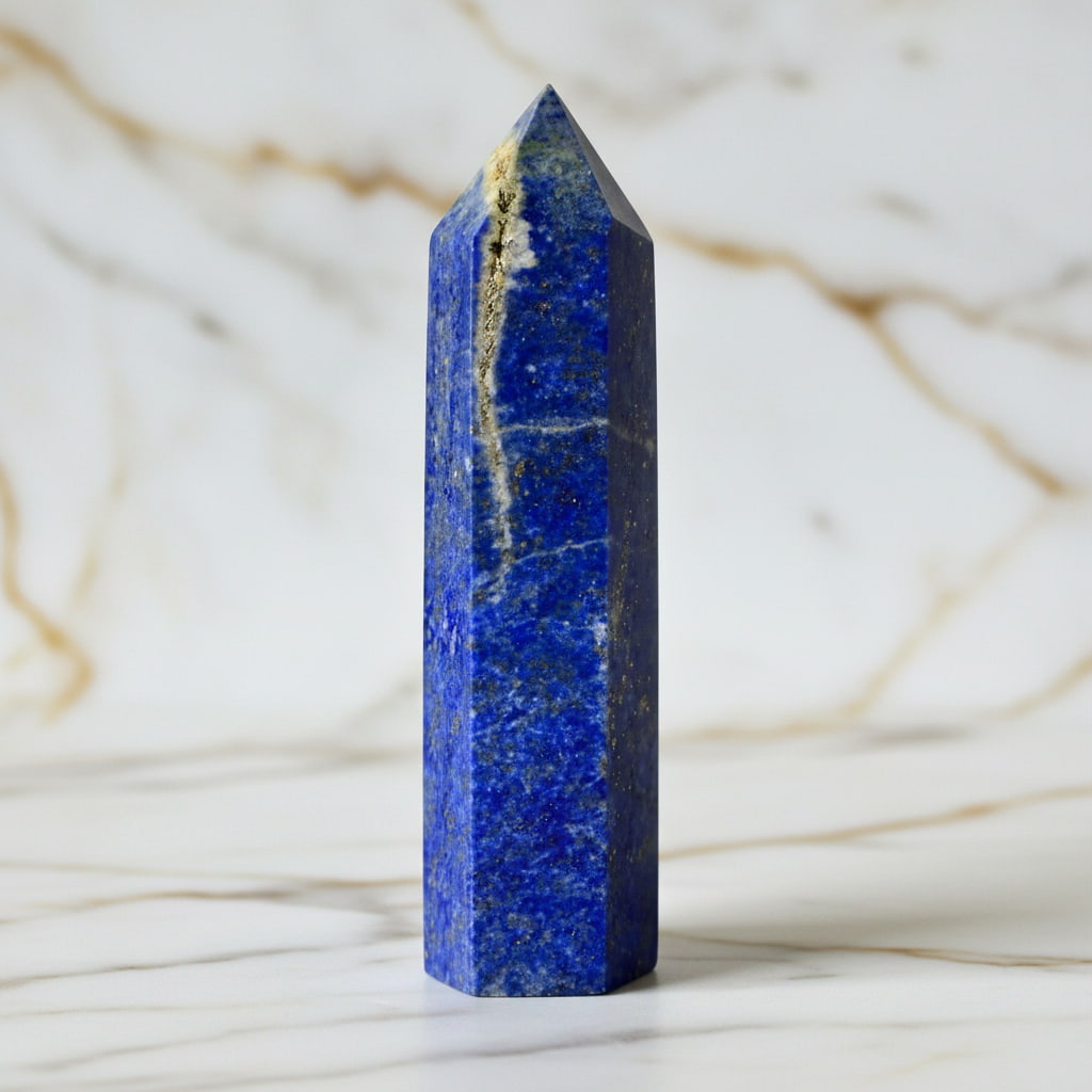 Lapislazuli Obelisk – Schimmernde Goldadern JETZT sichern CrystalScents
