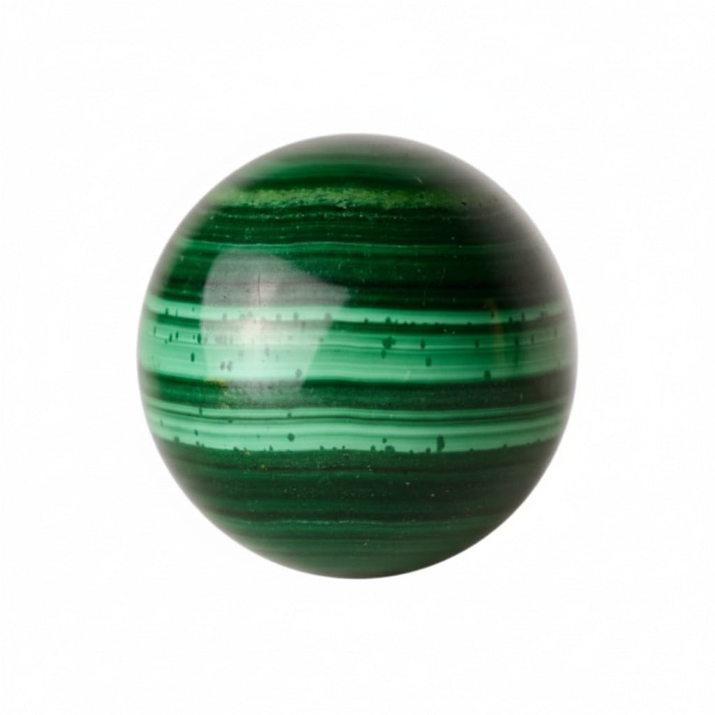 Malachit Kugel – Herz des Waldes CrystalScents