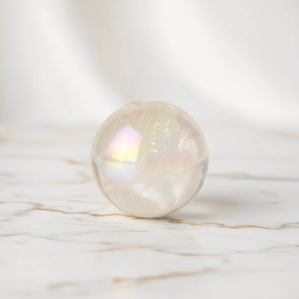 Aura Bergkristall Kugel – Charmantes Schimmern CrystalScents