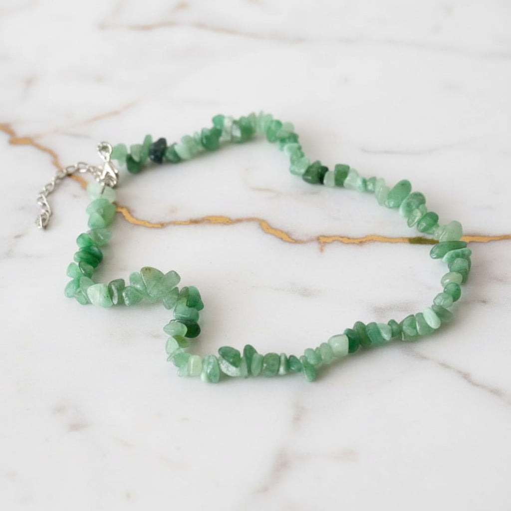 Aventurin Splitter Halskette – Ruhe & Lebensfreude