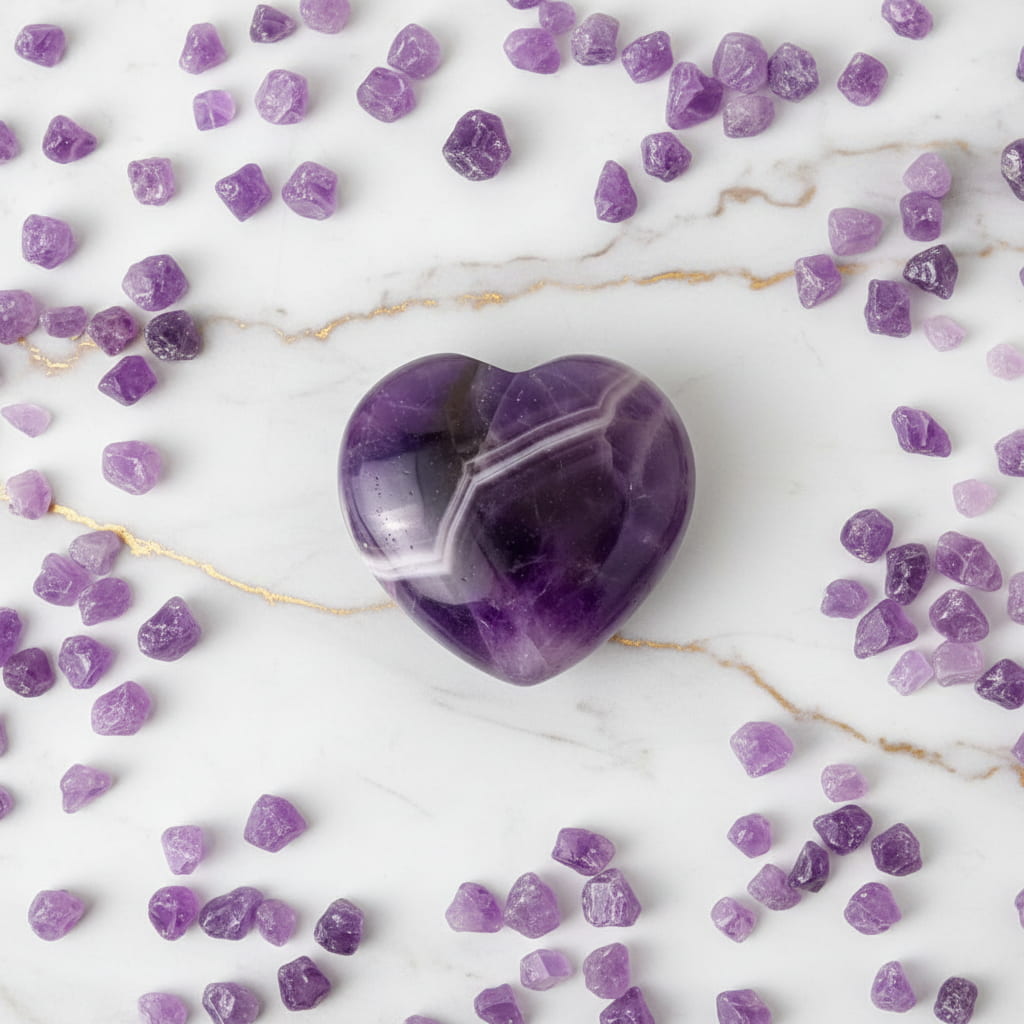Mini Amethyst Herz – Talisman für Liebe & Harmonie CrystalScents