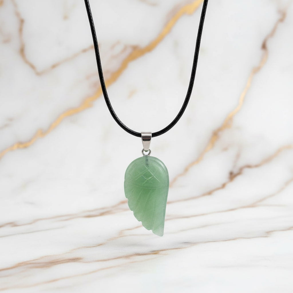 Aventurin Halskette - Flügel Anhänger CrystalScents