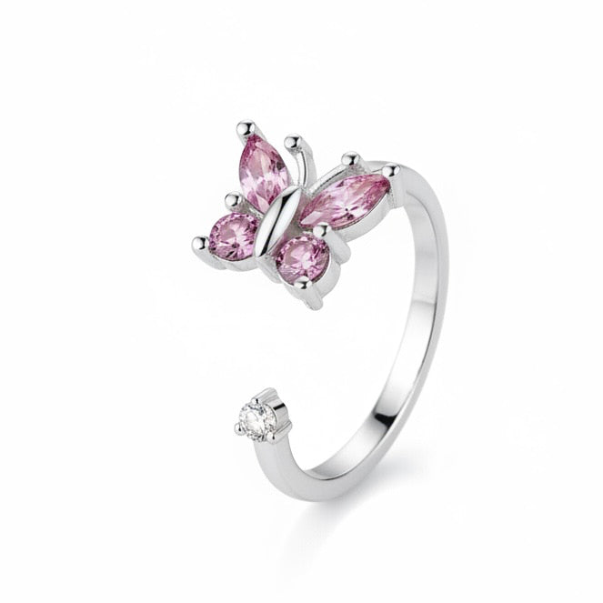 Ring mit drehbarem Schmetterling - Verspielte Akzente CrystalScents