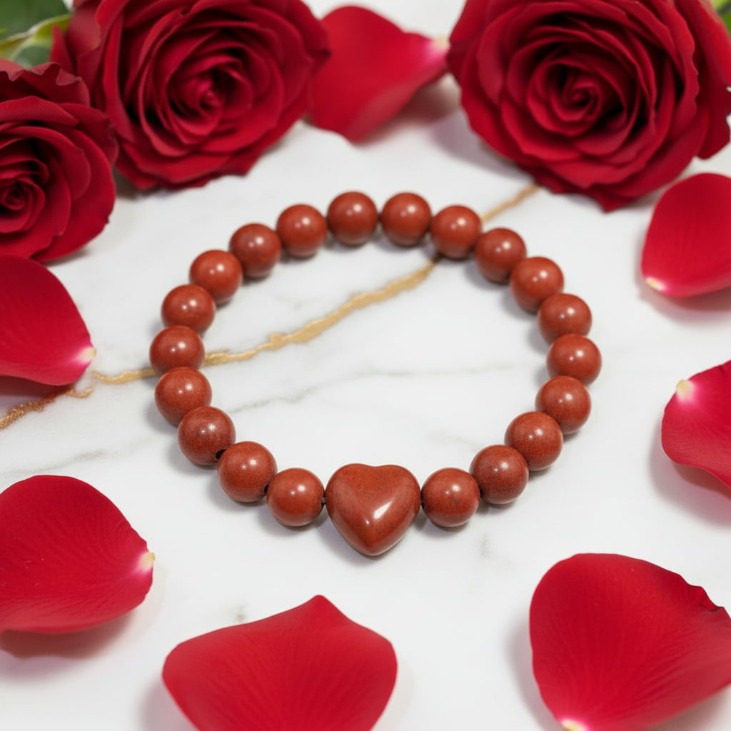 Roter Jaspis Kugelarmband - Herzenskraft CrystalScents