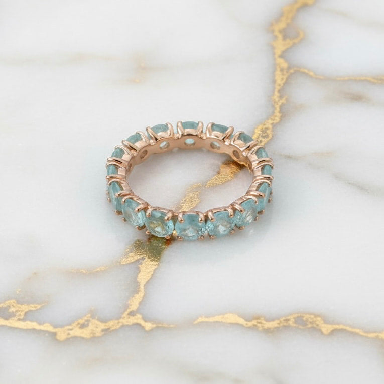 Ring – Funkelnder blauer Bandring CrystalScents