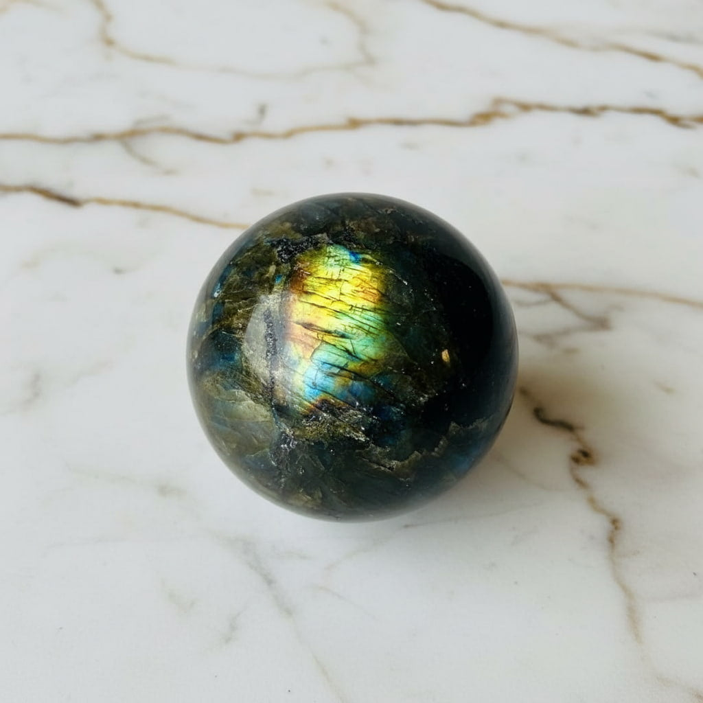 Labradorit Kugel – Mystischer Glanz CrystalScents