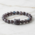 Labradorit Kugelarmband - Schimmernde Katze CrystalScents
