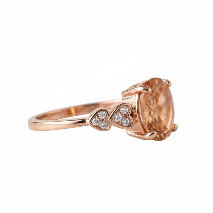 Ring Roségold – mit strahlendem Stein CrystalScents