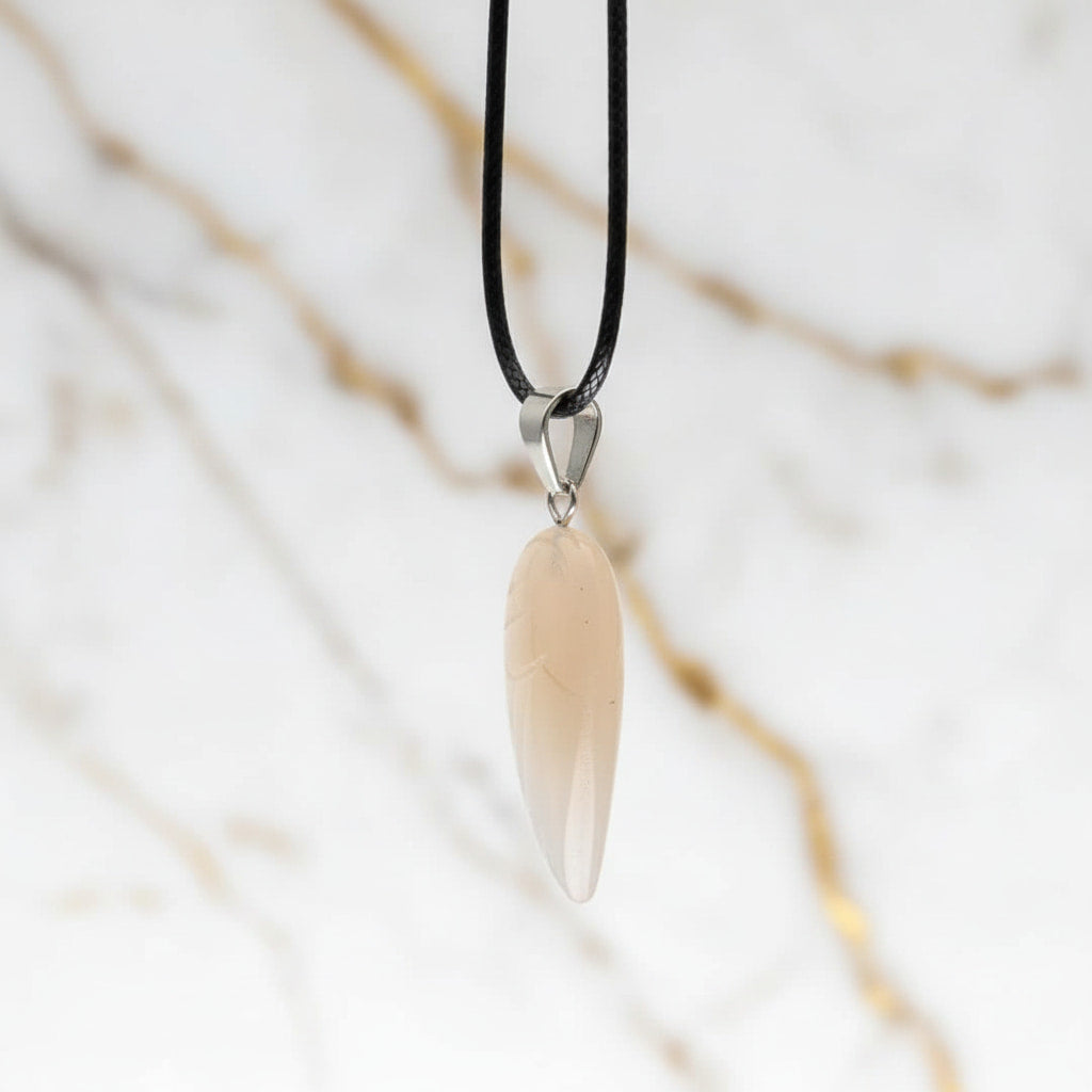 Achat Halskette - mit Flügel Anhänger